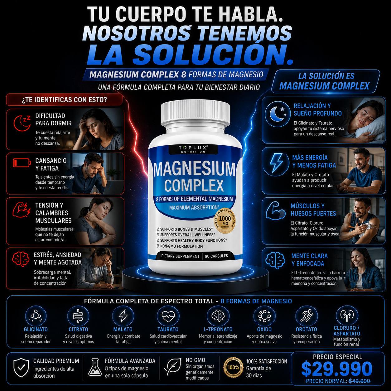 MAGNESIO COMPLEX  8 en 1 - 1000 MG